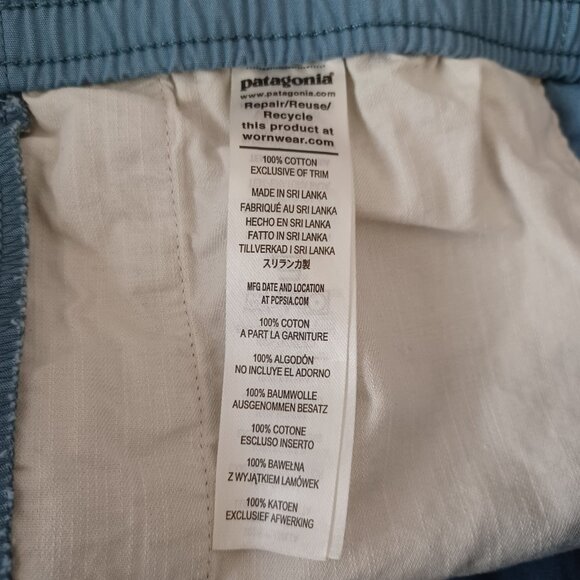 Patagonia Mens Shorts Blue Baggies Activewear Hiking Swim Size Medium - Picture 6 of 7